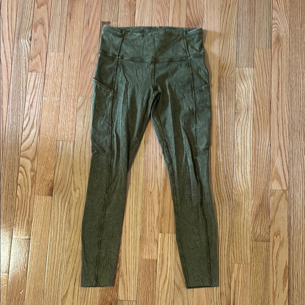 Lululemon Olive Green Leggings with pockets